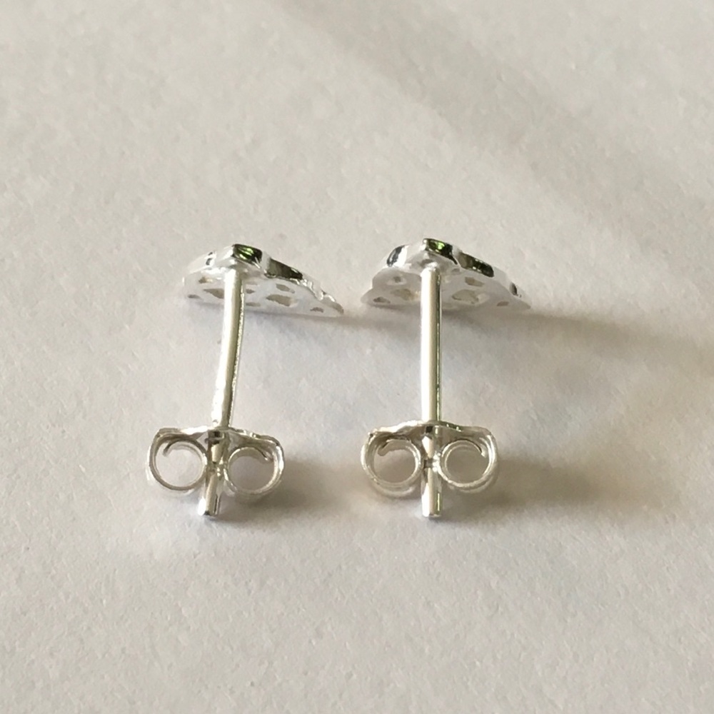 Sterling Silver Triquetra Charmed Earrings - Picture 4 of 5